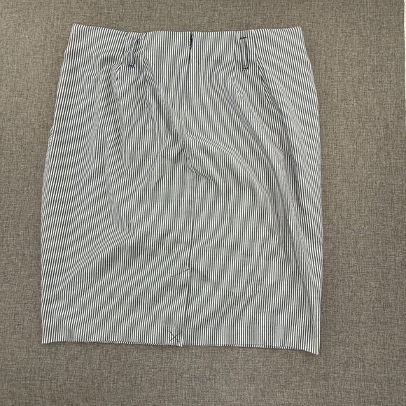 Lane Bryant Straight Pencil Skirt Striped Size 20 Cotton Blend Navy & Off White - Picture 9 of 12